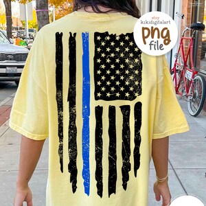 Police American Flag Png, Distressed Blue Flag Png, Retro Police Flag Png, Thin Blue Line Png, Back the blue Png, Police Wife T-shirt Png