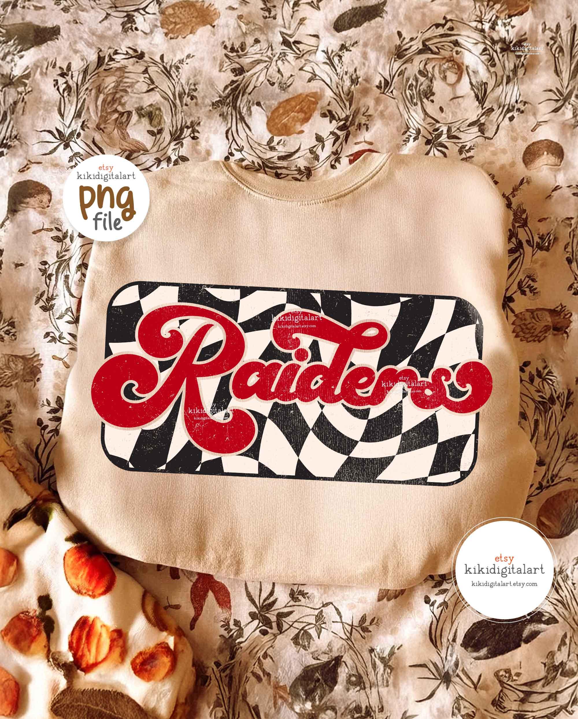 Retro Raiders Png, Checkered Raiders Mascot Png, Raiders Game Day Shirt Png, Football Png, Raiders Tailgate, Vintage Raiders Png Download