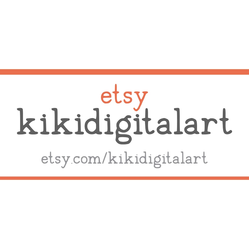 Op de afbeelding: Etsy shoplogo met de tekst "etsy kikidigitalart" en het websiteadres "etsy.com/kikidigitalart".