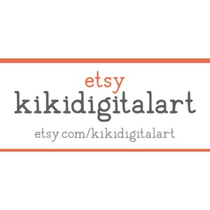 May include: Etsy shop logo with the text "etsy kikidigitalart" and the website address "etsy.com/kikidigitalart".