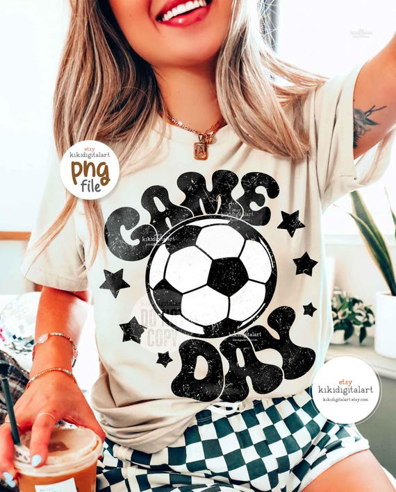 Vintage Soccer Game Day Png, Football Png, Retro Soccer Mom Png, Soccer T-shirt Png, School Soccer Team Png, Soccer DTF Design Download