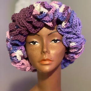 Customer Crochet Ruffle Hat (3-5 colors)