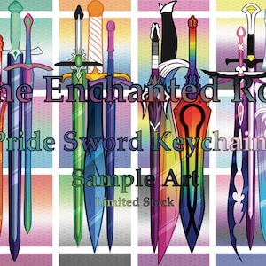 Pride Sword Acrylic Keychains - Limited Stock