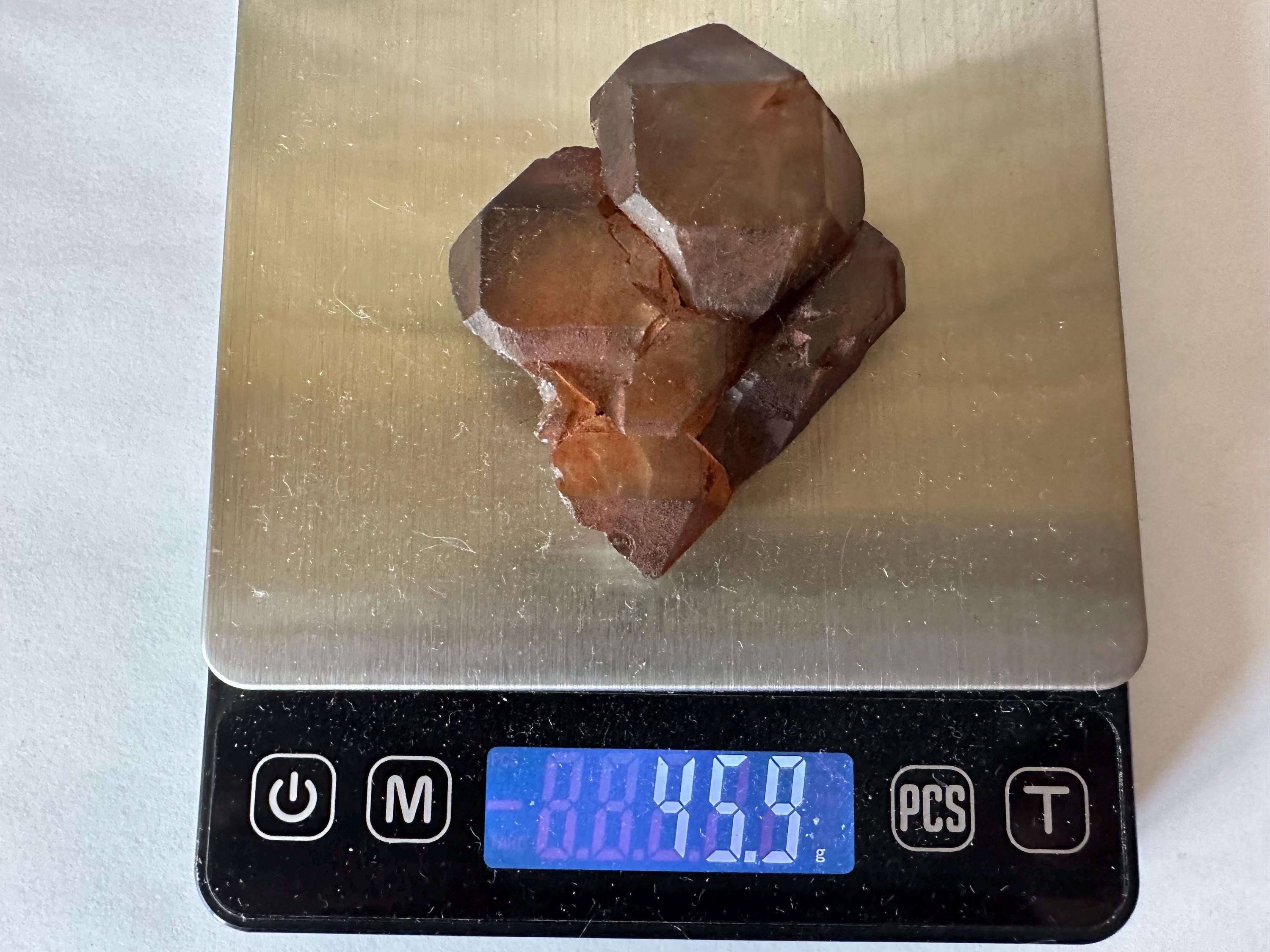 錆鉄と割水晶 鉄酸化物を含む複雑な自己修復型両端終端水晶 - Etsy 日本