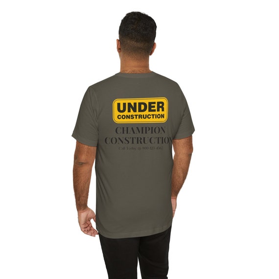 Customizable Company T shirt Bulk Available Custom Made Building Portland T shirt Signature Graphic Tee Champion Construction Etsy