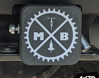 Cubierta para tubo de enganche de bicicleta de montaña: Inserto receptor de ABS de 2" y 1,25".