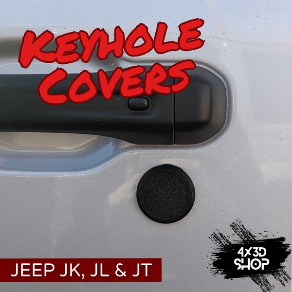 Jeep Wrangler Keyhole Covers For JK, JL & JT Models| Manual Keyhole Cover | Protective Keyhole Cover | Key Lock Caps | Key Lock Protector