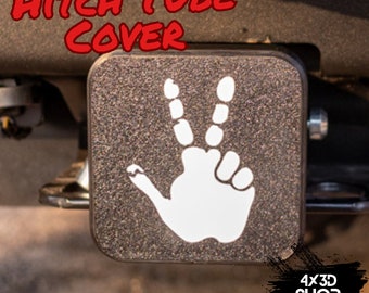 Jeep Wave 2" Hitch Tube Cover | Hitch Cover Insert | Hitch Receiver Cap | 2" Receiver | ABS Trailer Hitch Cover Plug