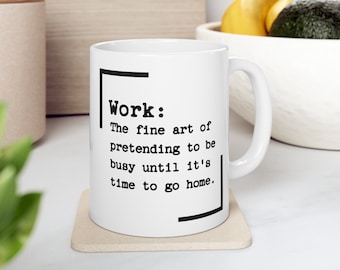 Gift for Colleague Funny Mug Gift for Office Colleague Illustrated Coffee Mug for Work Funny Present for Boss Gift Office Mug Joke