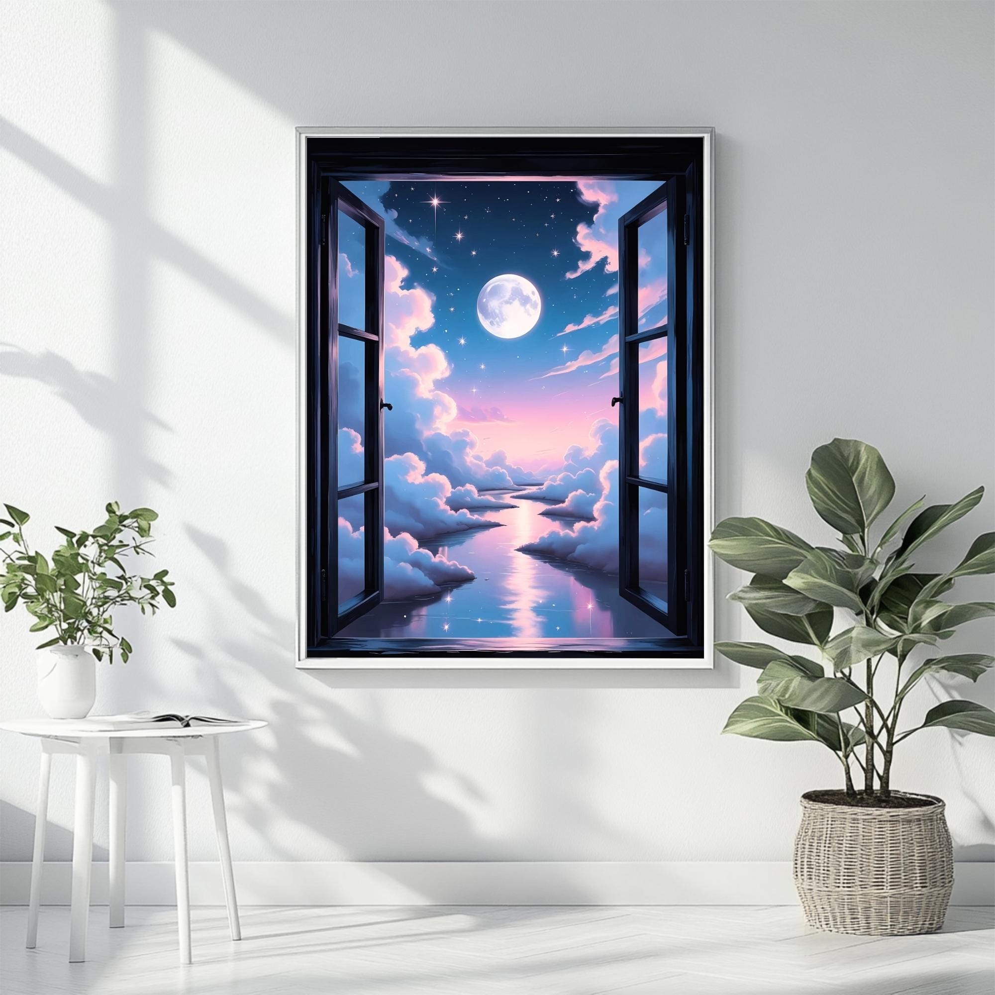 Fantasy Window View Print Set, Surreal Landscape, Dreamcore Room Decor ...