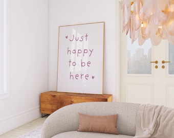 Motivational Quote Printable, Minimalist Typography, Positive Affirmation, Digital Print, Pink and Neutral Decor