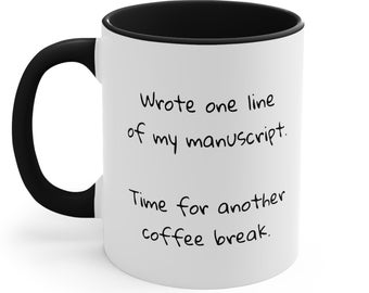 Taza divertida de regalo de doctorado, taza de café para estudiantes de posgrado, diseño de manuscrito