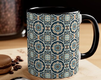 Persian Tile Coffee Mug: Abstract Art, Persian Gift