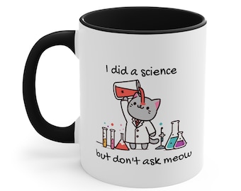 Lustige Wissenschaft Katze Kaffeebecher, Wissenschaftler Geschenk
