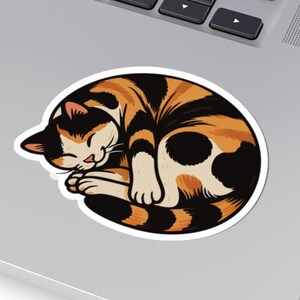 Sticker chat calicot, Sticker amoureux des chats, Sticker maman chat, Sticker papa chat, cadeau chat calicot, cadeau amoureux des chats