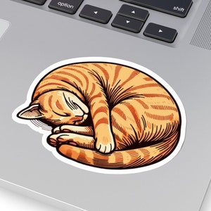 Orange Cat Sticker, Cat Lover Sticker, Cat Mom Sticker, Cat Dad Sticker, Orange Cat Gift, Cat Lover Gift