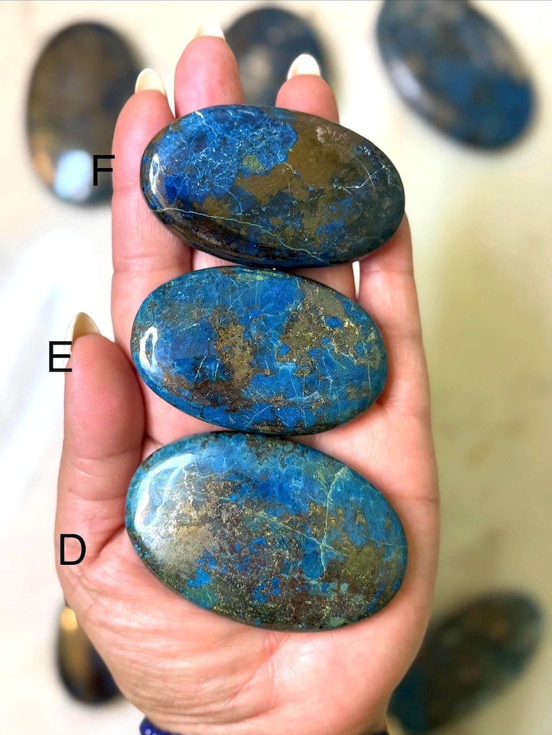 Shattuckite Palm Stone, Intuition, Truth & Spiritual Insight Crystal image 5