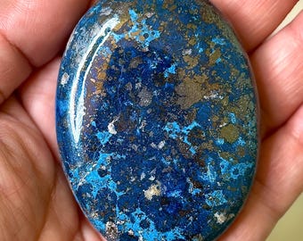 Shattuckite Palm Stone, Intuition, Truth & Spiritual Insight Crystal
