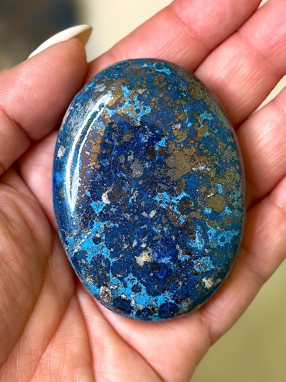 Shattuckite Palm Stone, Intuition, Truth & Spiritual Insight Crystal