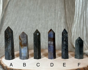 Starry Sky Agate Towers | Galaxy Tower | Outer Space | Unique Gifts