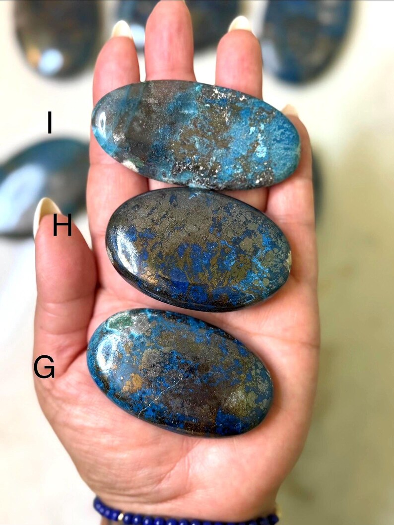 Shattuckite Palm Stone, Intuition, Truth & Spiritual Insight Crystal image 7
