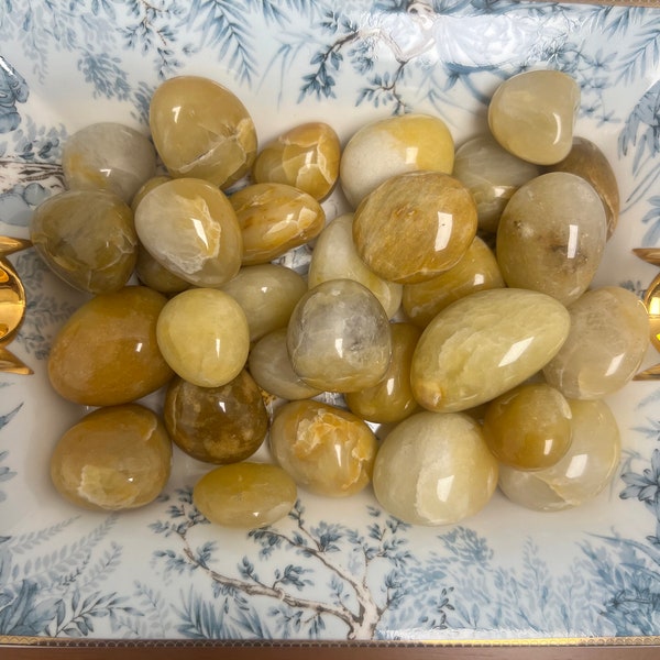 Yellow Jade Tumbles | Happy Tumbles | Unique Gifts