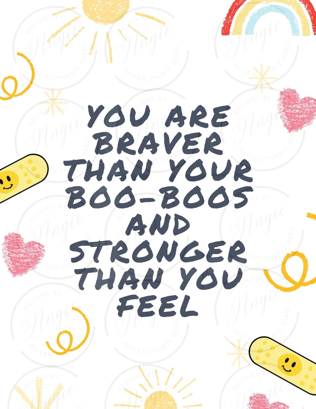 You Are Braver Than Your Boo-boos - Inspirational Health Office Poster ...