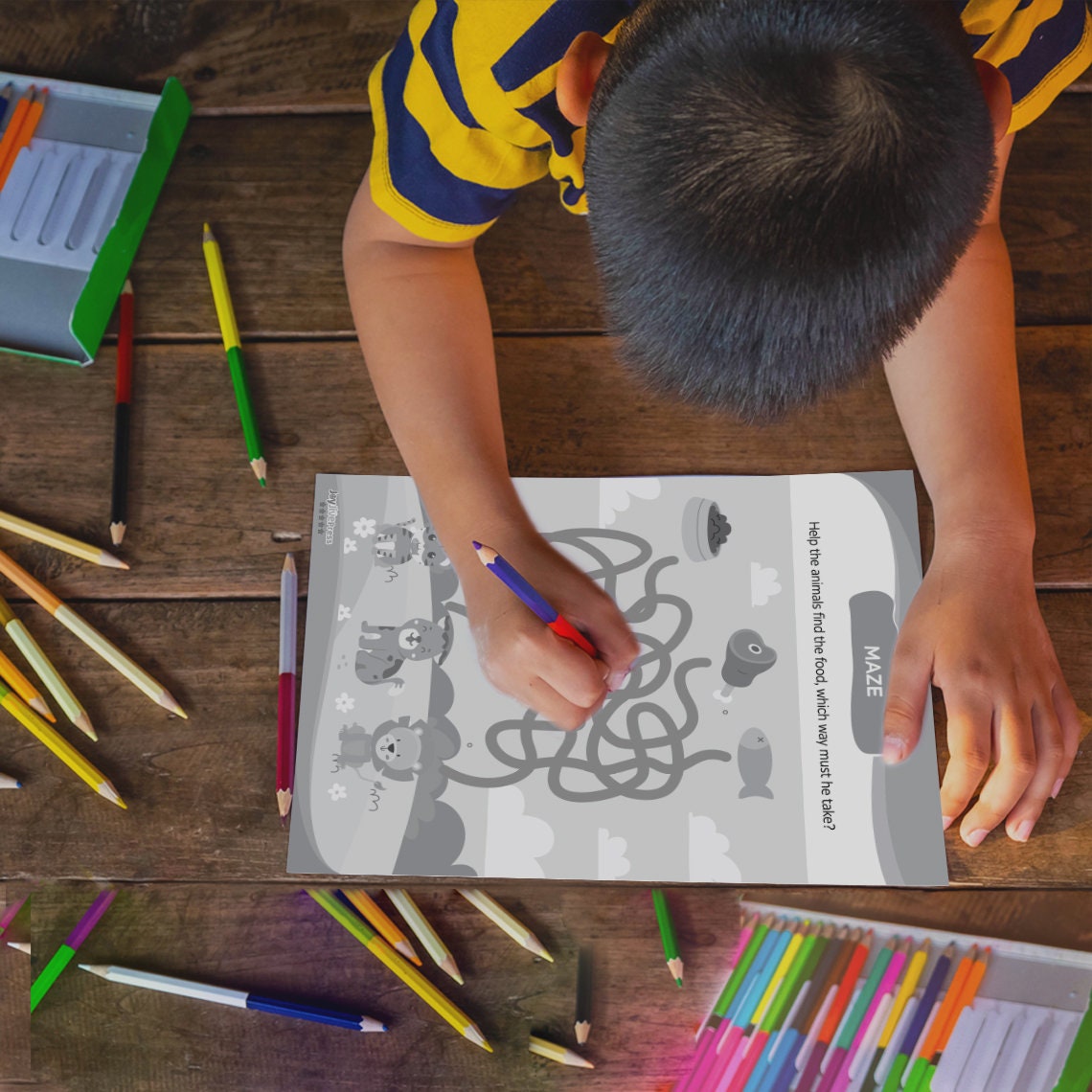 Printable Maze Challenge Activities, Printable Worksheet, Road Trip ...