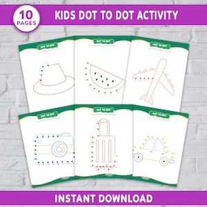 Dot to Dot Printables Worksheet, Dot to Dot Printable Activity for Kids, Dot to Dot Games, Kids printables, Printable Puzzle Connect Dots