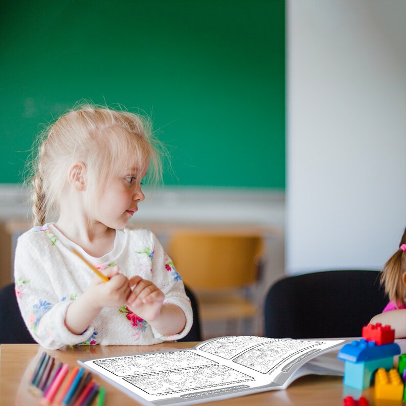Spot the Difference Activity, Coloring Pages for Kids (Printable PDF) image 4
