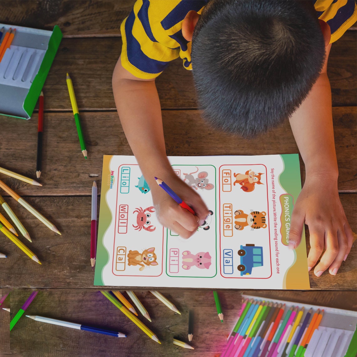 Phonics Printable Activity Worksheet, Beginning Sounds, Phonics ...
