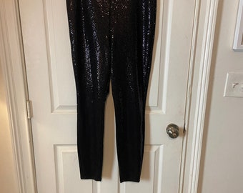 Pantalon noir brillant