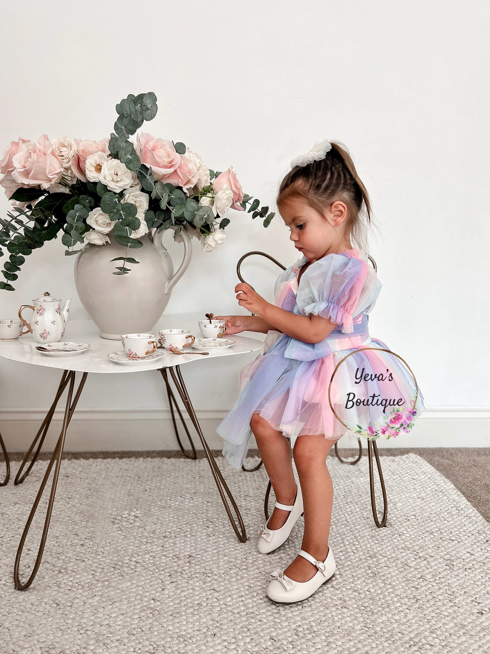 Unicorn Party Dress, Rainbow Pastel Color Party Dress, Etsy