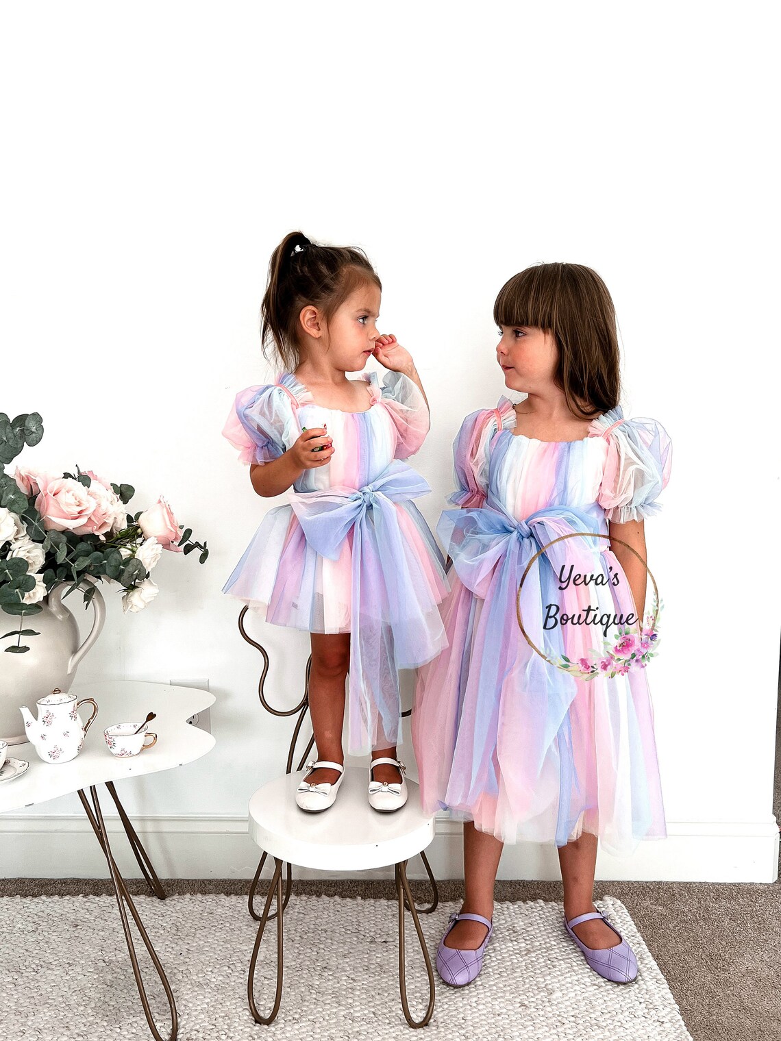 Unicorn Party Dress, Rainbow Pastel Color Party Dress, Etsy