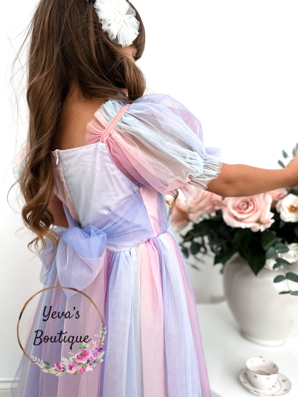 Unicorn Party Dress, Rainbow Pastel Color Party Dress, Etsy