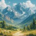 Printable 10 Mountain Landscape Oil Painting, Mountain Landscape Art ...