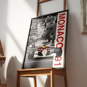 Affiche Ayrton Senna – Art Mural McLaren F1 – Impression Motorsport Grand – Édition Limitée