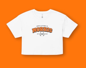 Lando Norris McLaren F1 Crop Top: Varsity Style, Cotton Tee