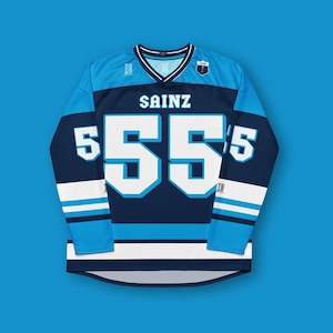 Carlos Sainz Unisex Williams F1 Hockey Jersey, F1 Sweatshirt, Williams F1 Merch, F1 Gift, Formula 1 Sainz Shirt, Williams Jacket, F1 Outfit