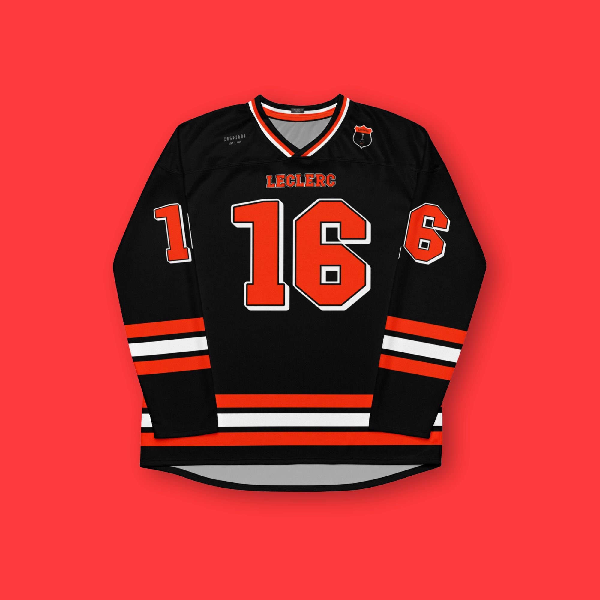 Charles Leclerc Ferrari F1 Hockey Jersey: Recycled Polyester, Unisex F1 Outfit