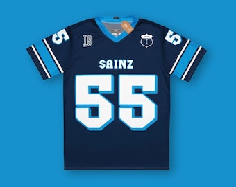 Carlos Sainz Williams F1 Football Jersey: Recycled Polyester Racing Shirt