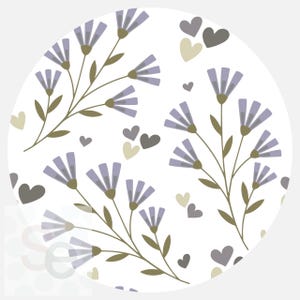 Neutrale violette Valentines Floral Seamless File