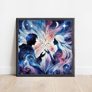 Rhysand and Feyre Poster, A Court of Thorns and Roses Art