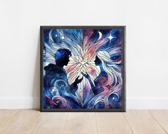 Rhysand and Feyre Poster, A Court of Thorns and Roses Art