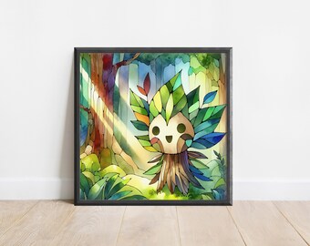 Cartel de pared de Korok Zelda, impresión de arte Korok