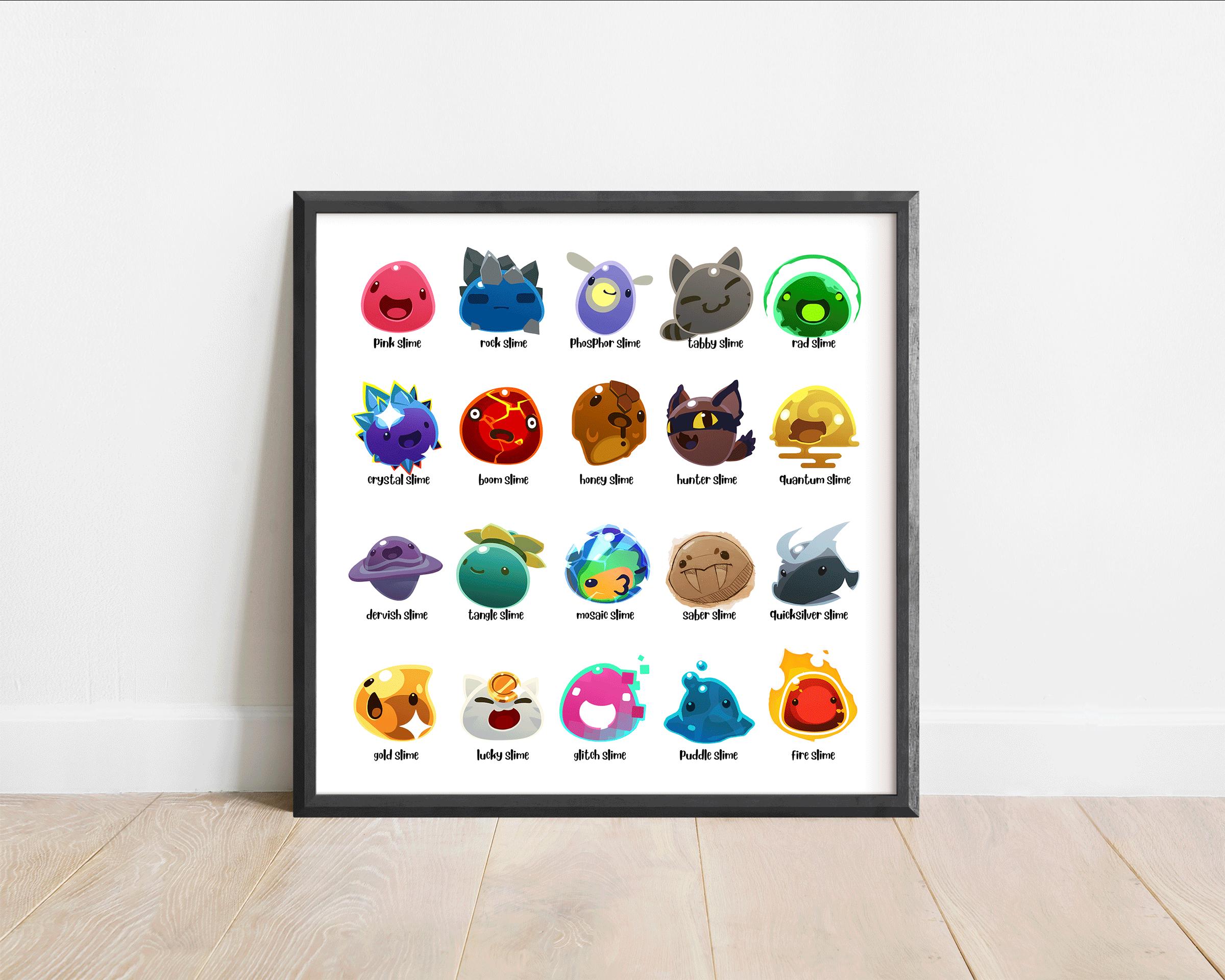 Slime Rancher Art, Slime Types Poster - Etsy