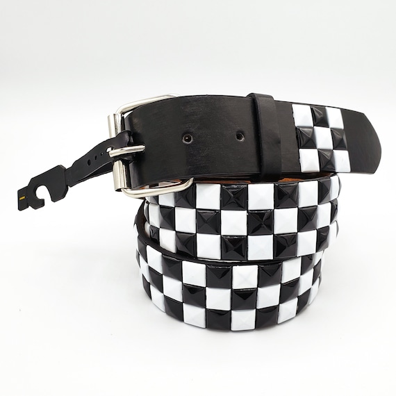 Black and White Patterned Belt Apache Black & White Beaded Belt | TOM TAYLOR - Santa Fe  main image 2