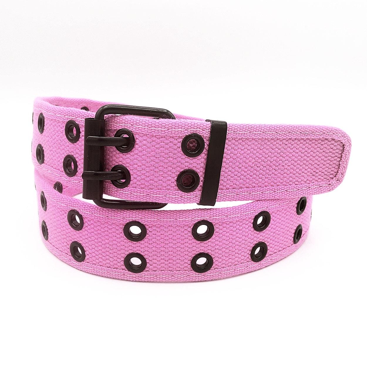 Pink Canvas Belt - Etsy