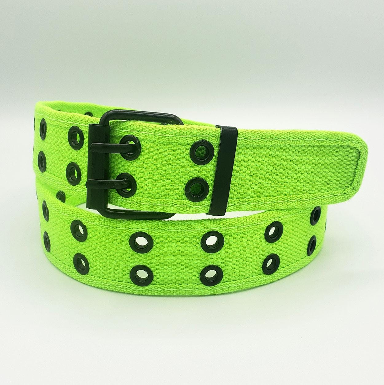 NIB Meghan LA Neon Green Belt with Gold Butterfly Buckle Full Skin Belt, Kelly Green – Blair main image 2