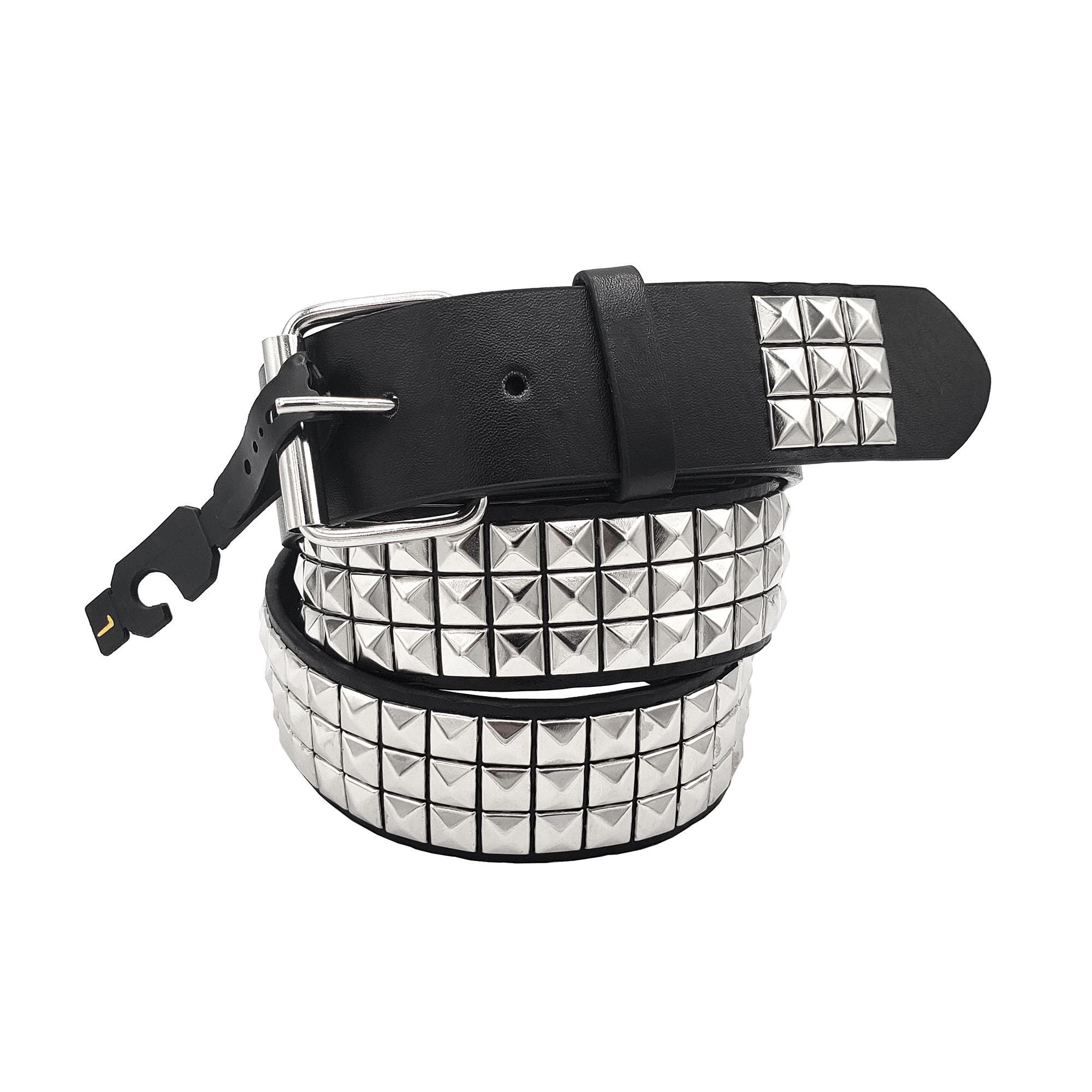● Polysooem ● MULTI STUDDED BELT MULTI STUDDED BELT, BLACK - polysooem
